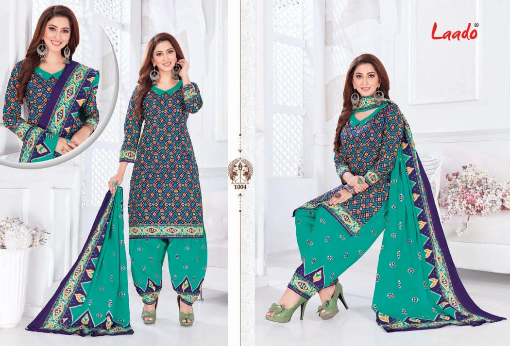 Laado Presents  Ikat Special Vol  1  Printed Dress Material
