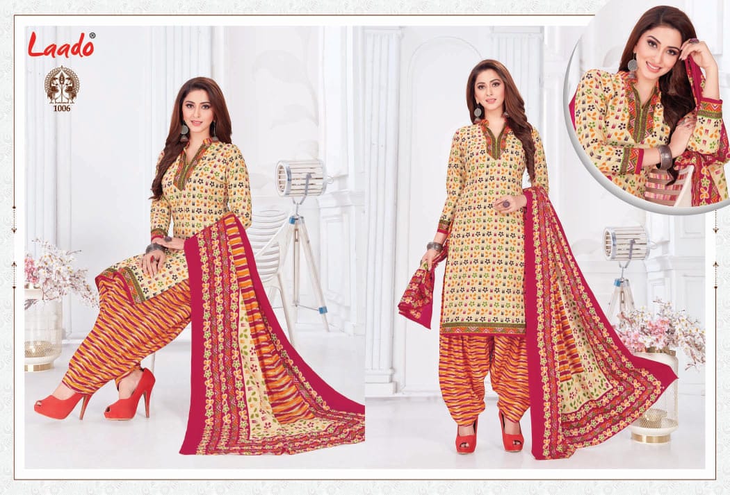 Laado Presents  Ikat Special Vol  1  Printed Dress Material