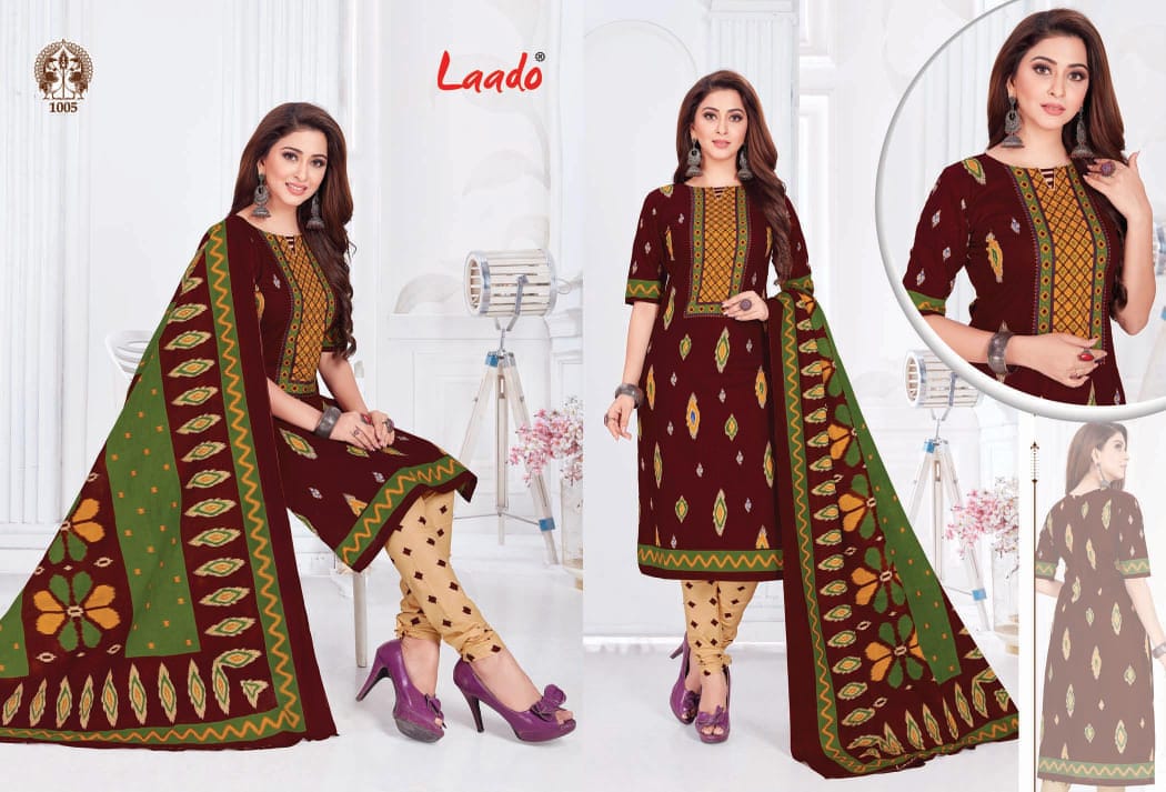 Laado Presents  Ikat Special Vol  1  Printed Dress Material