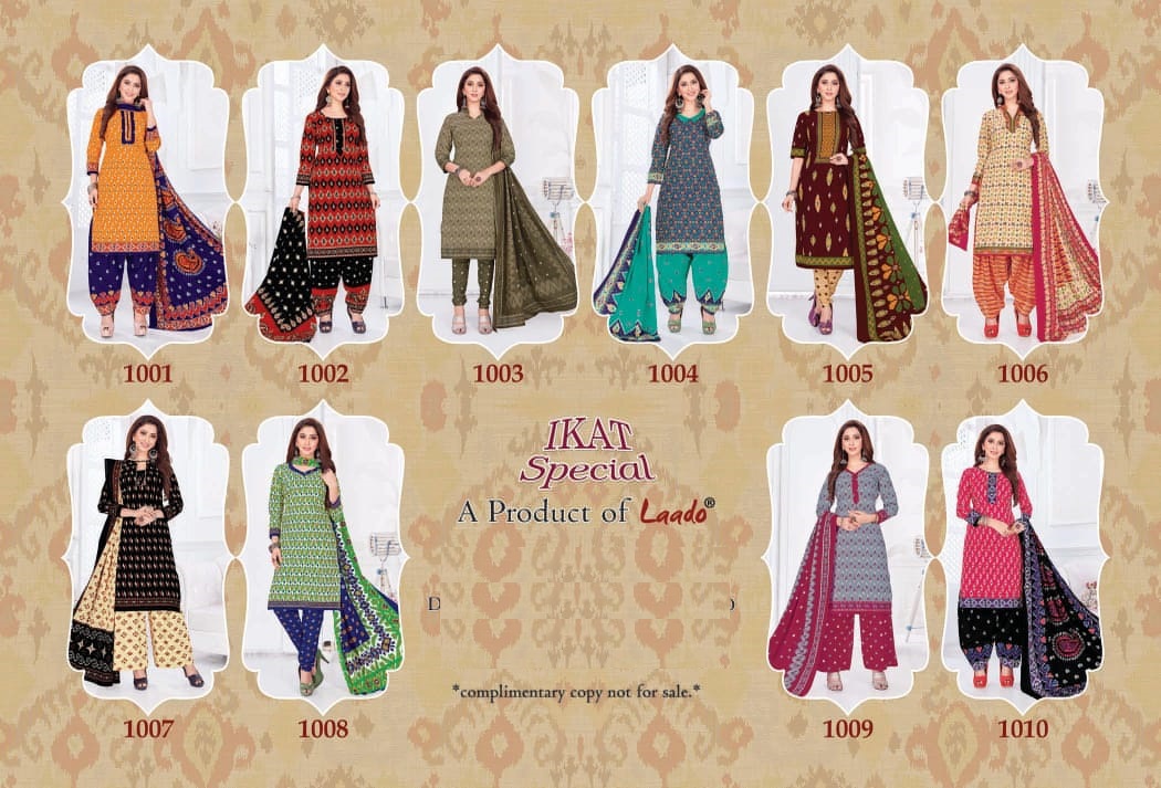 Laado Presents  Ikat Special Vol  1  Printed Dress Material