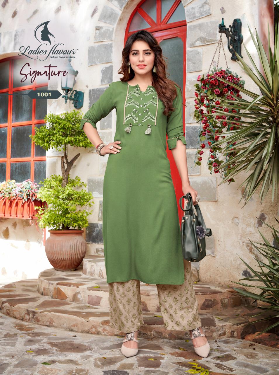 Ladies Flavour Presents Signature Vol 3 Kurti With Bottom