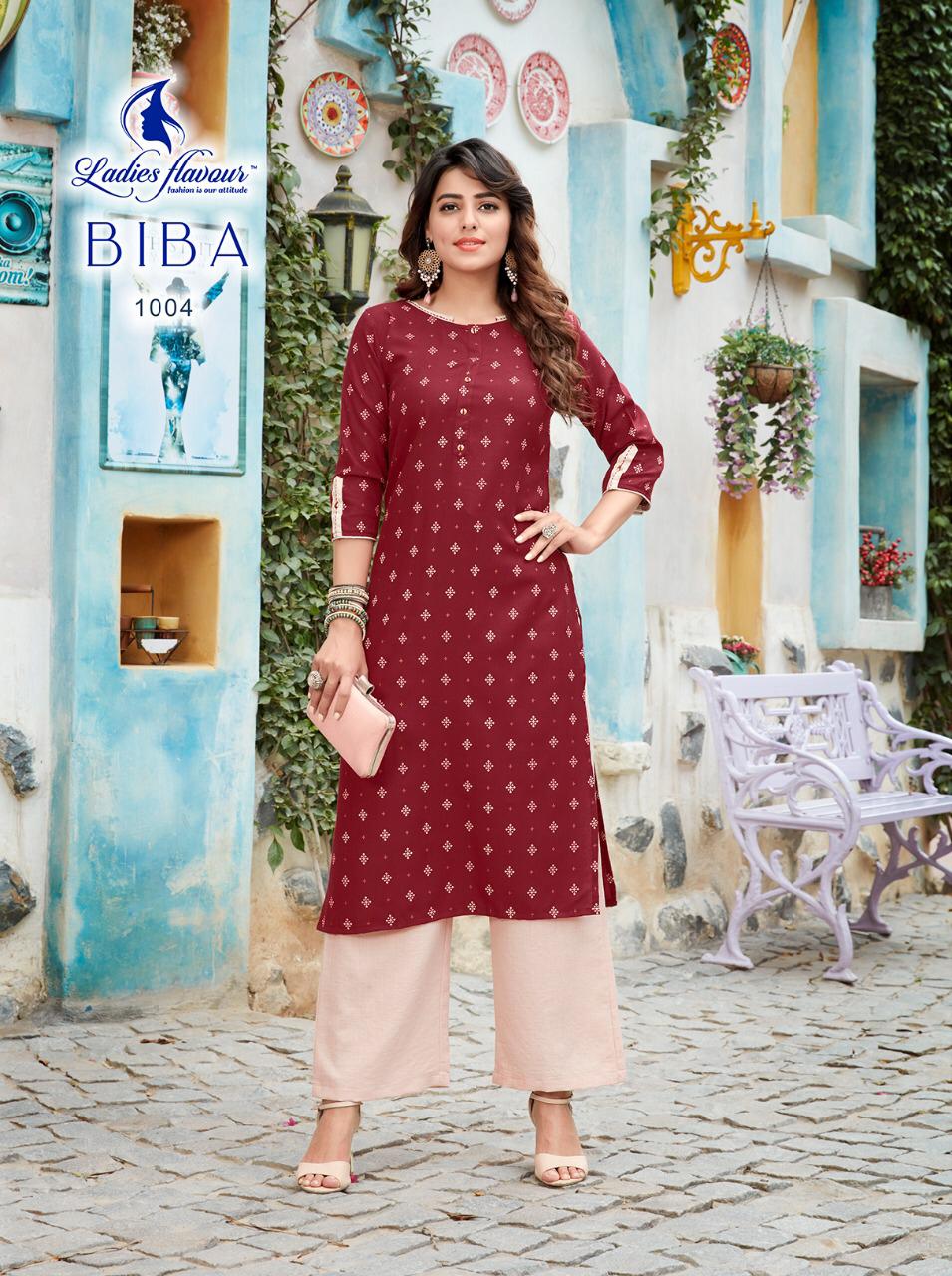 Hirwa Biba Rayon Slub Kurti Collection Catalog