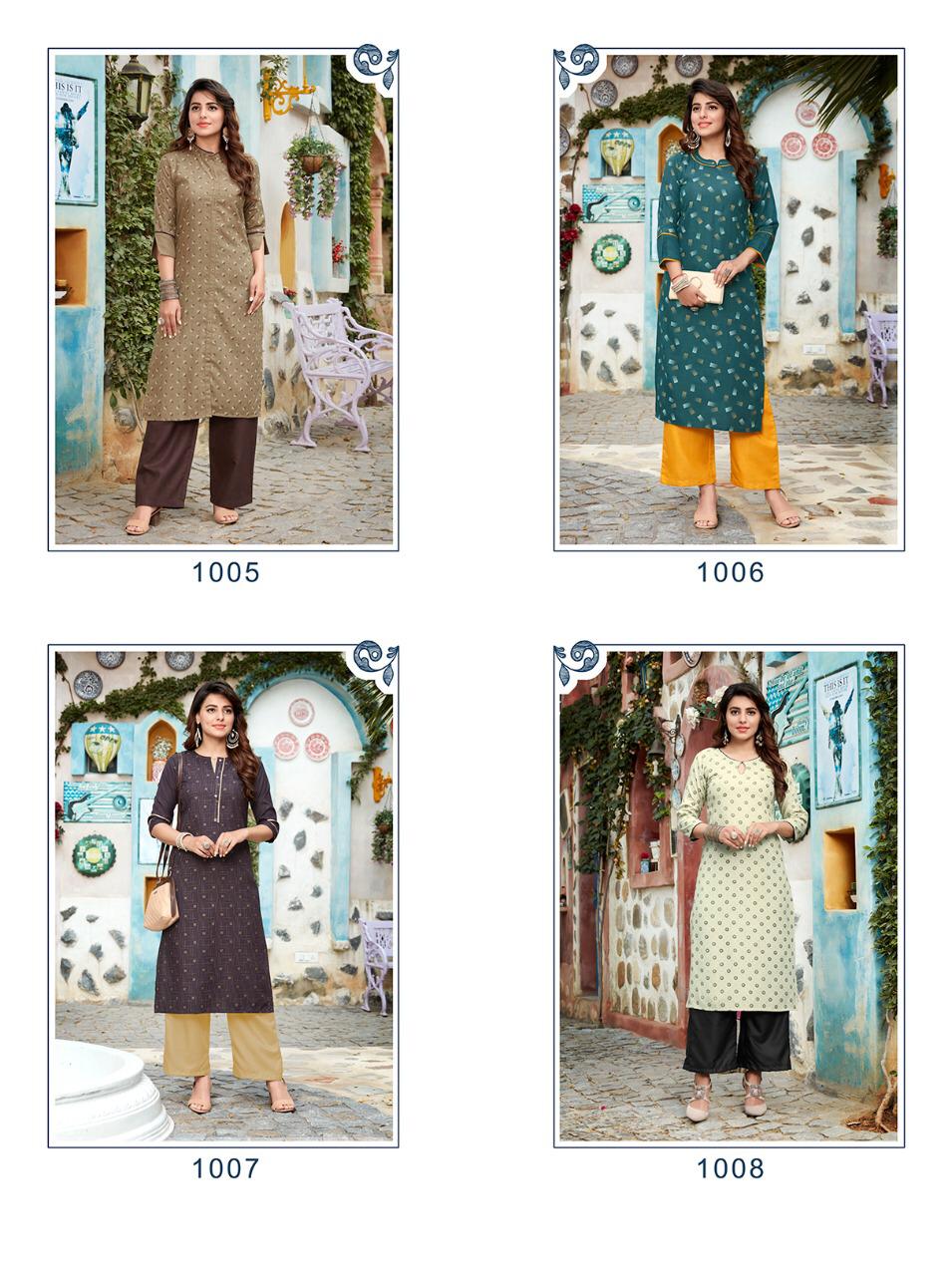 Ladies Flavour Biba Casual Wear Stylish Kurti With Fancy Bottom Wholesale