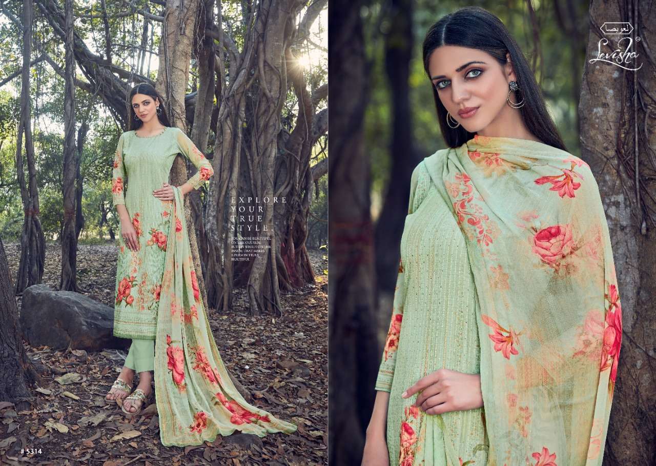 Levisha Presents Qiyara Printed  Dress Material