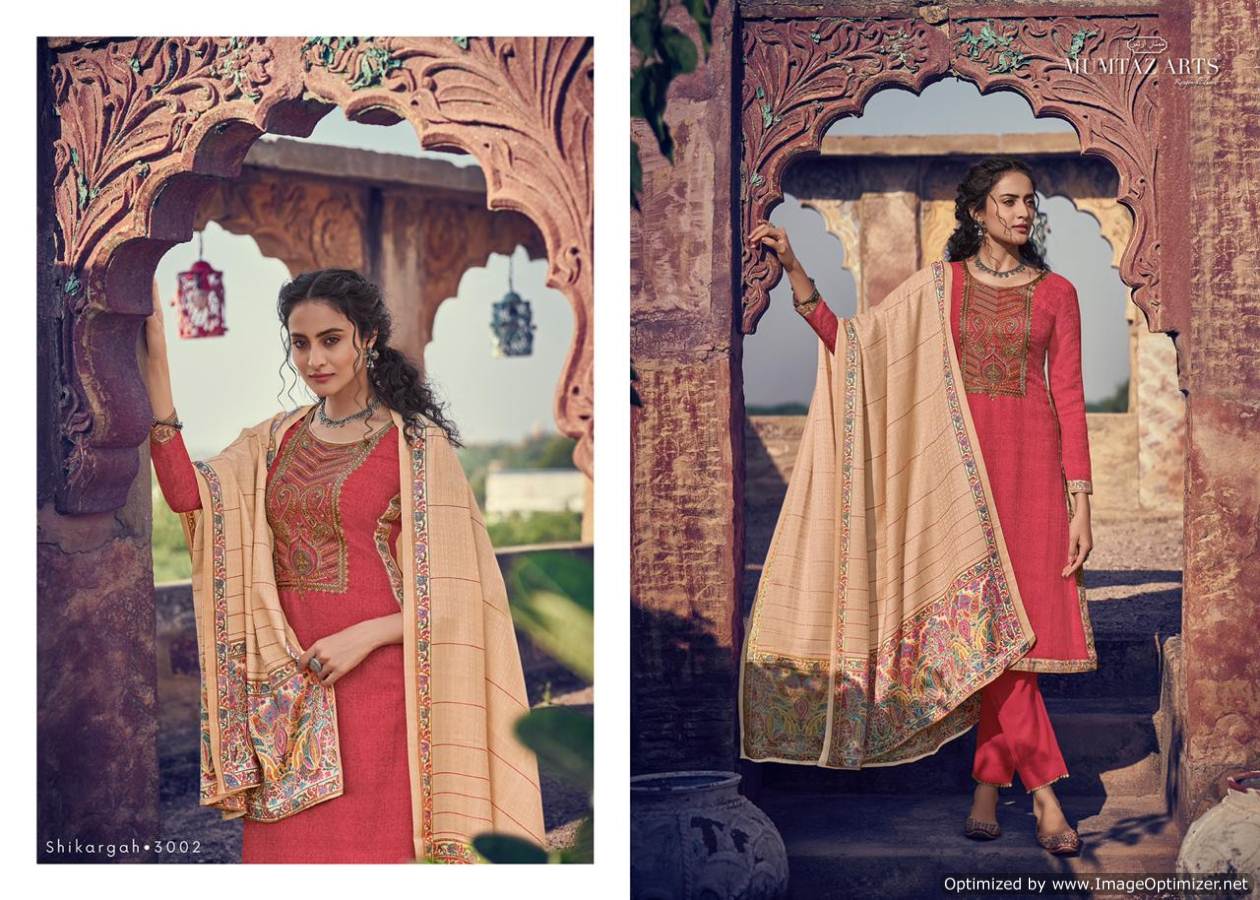 Mumtaz Arts Presents  Shikargah  Designer Dress Material