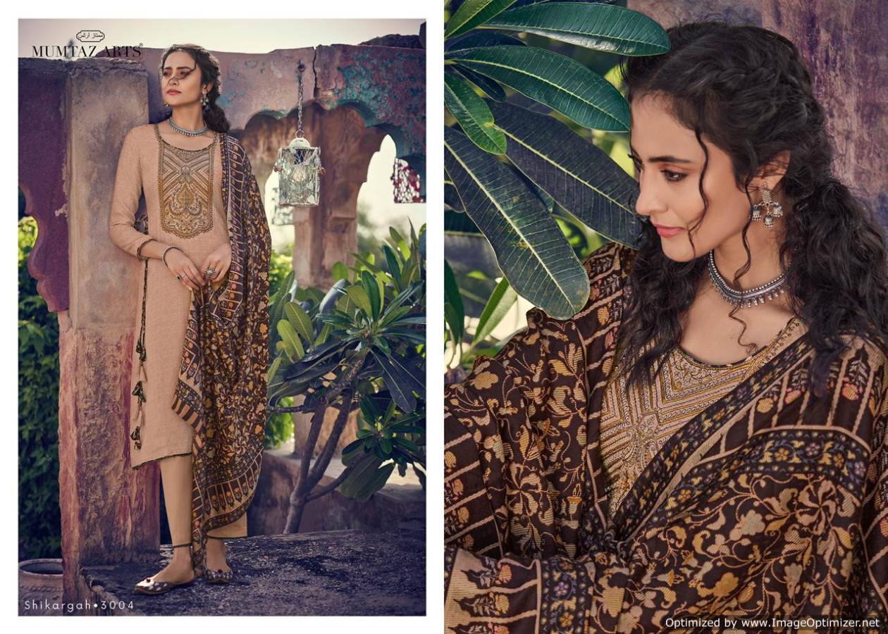 Mumtaz Arts Presents  Shikargah  Designer Dress Material