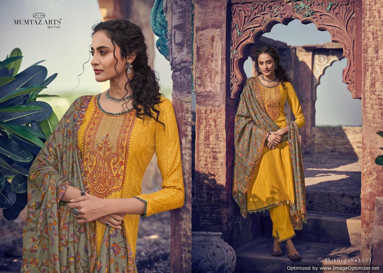 Mumtaz Arts Presents  Shikargah  Designer Dress Material