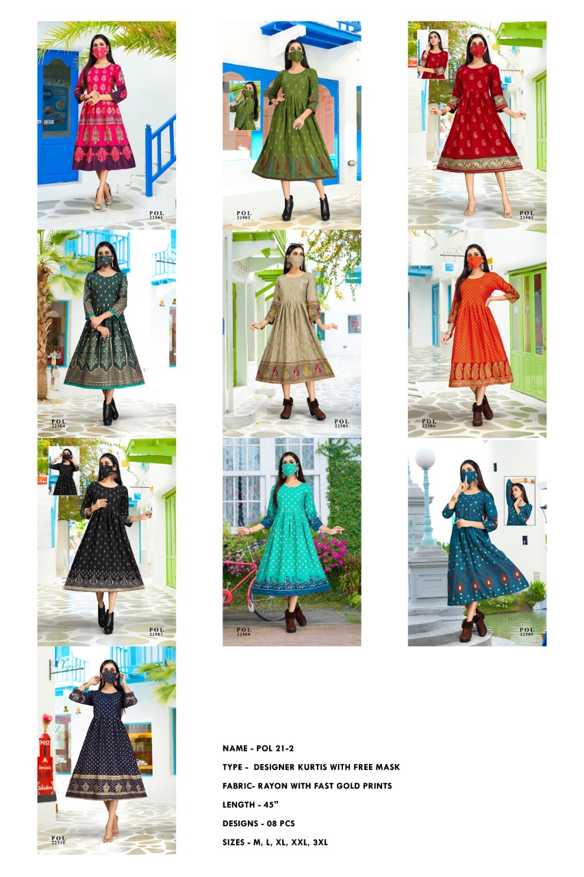 Pol 21 Vol 2 Designer Kurti Collection