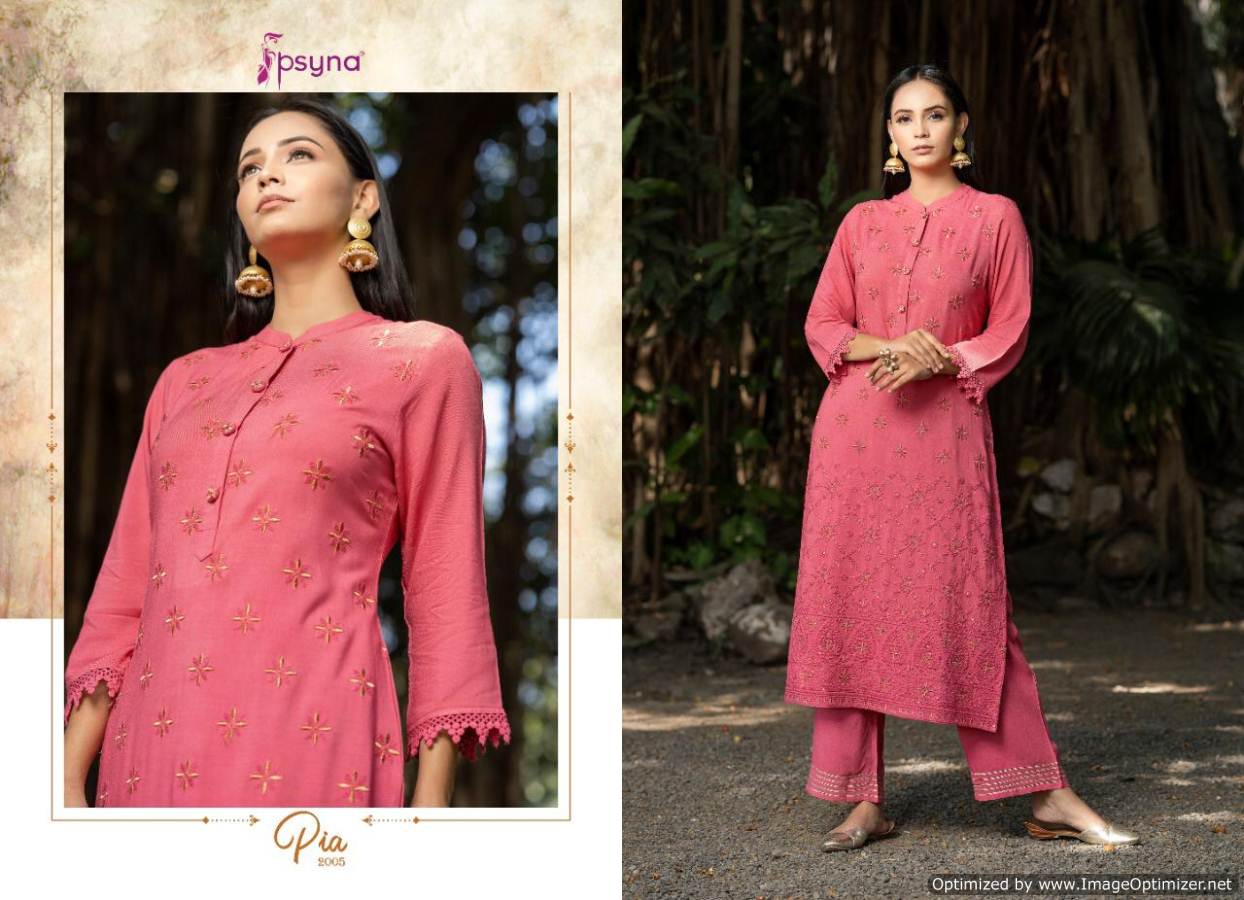 Psyna  Presents Pia Vol 2  Stylish Kurti With Bottom