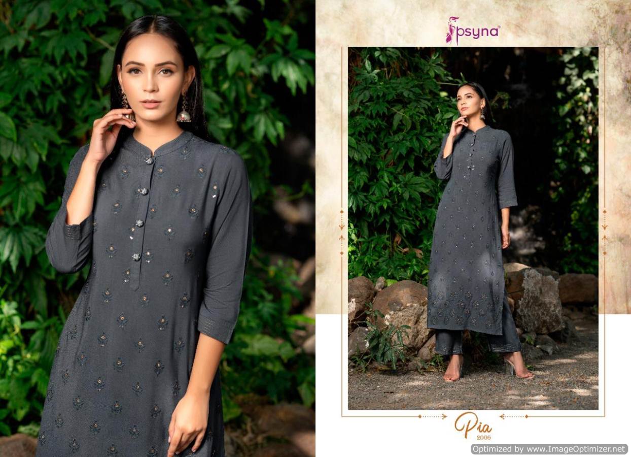 Psyna  Presents Pia Vol 2  Stylish Kurti With Bottom
