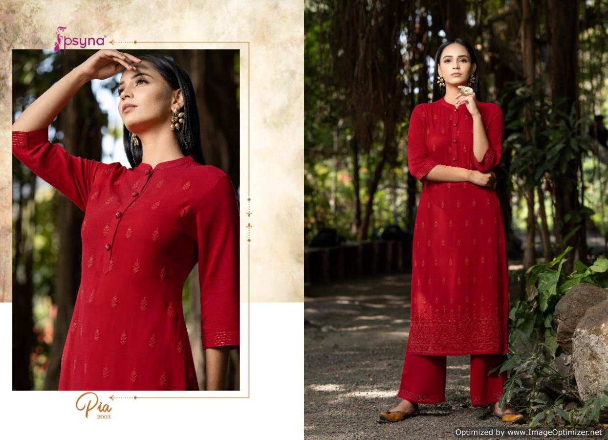 Psyna  Presents Pia Vol 2  Stylish Kurti With Bottom
