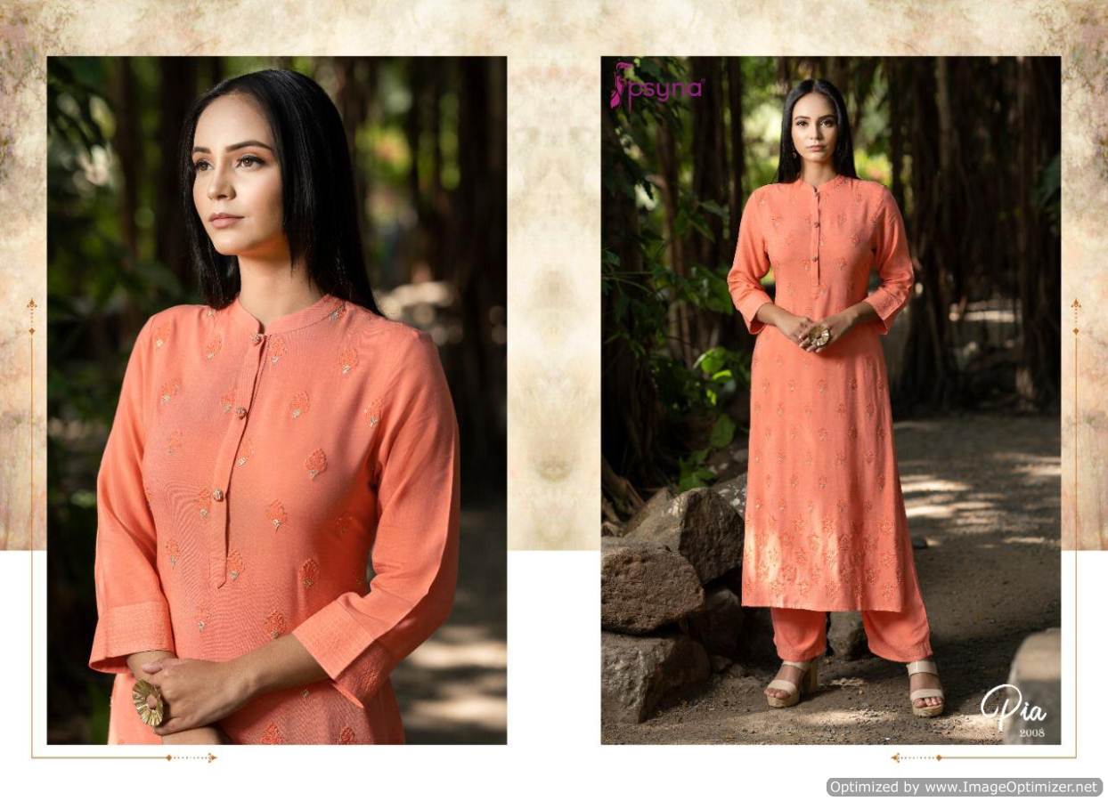 Psyna  Presents Pia Vol 2  Stylish Kurti With Bottom