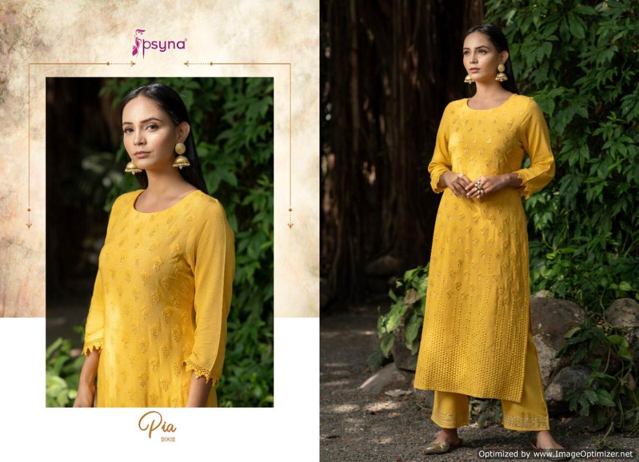 Psyna  Presents Pia Vol 2  Stylish Kurti With Bottom