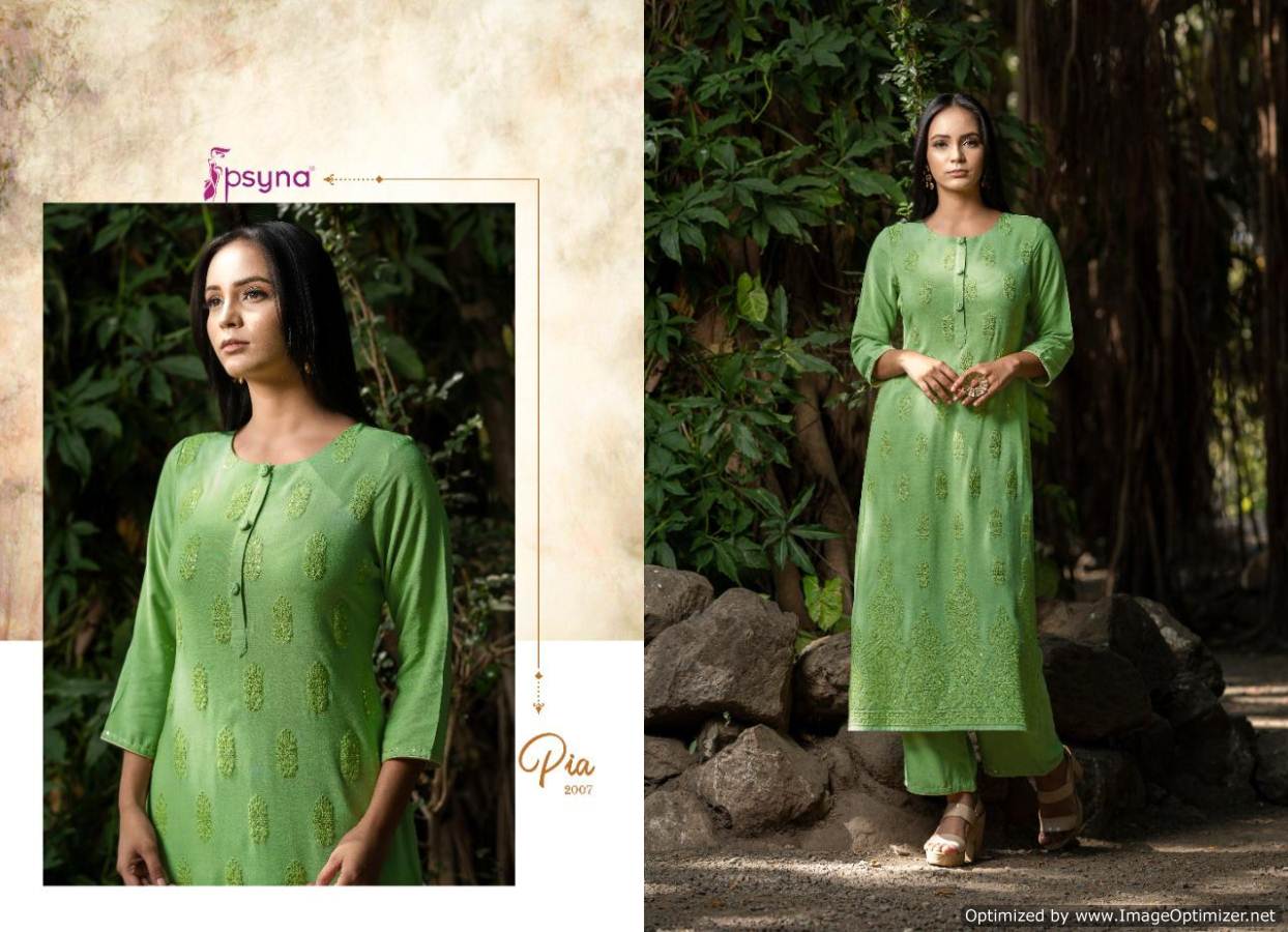 Psyna  Presents Pia Vol 2  Stylish Kurti With Bottom