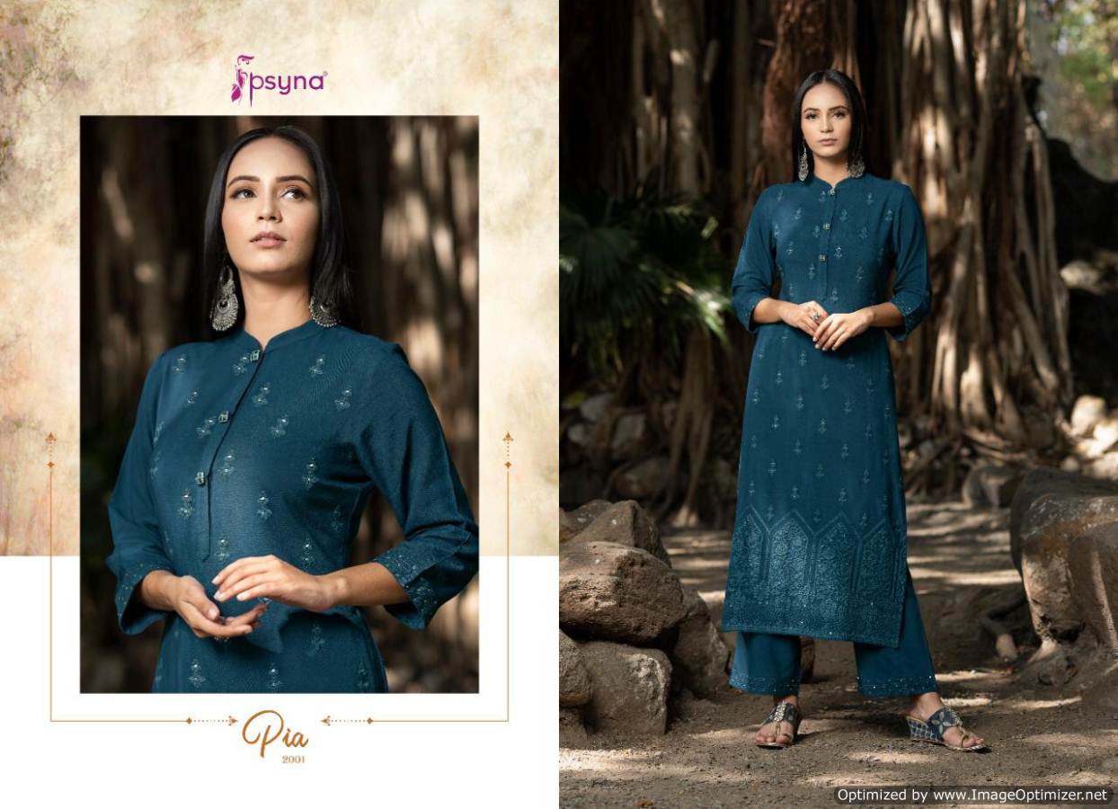 Psyna  Presents Pia Vol 2  Stylish Kurti With Bottom