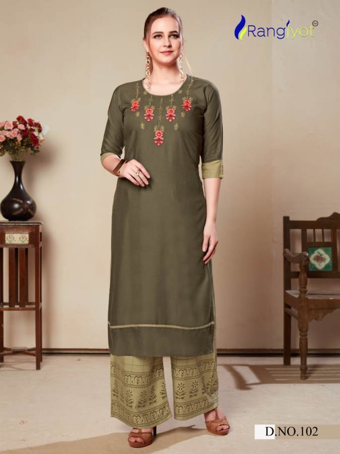 Rangjyot Presents  Morie Vol 1  Stylish Kurti With Bottom
