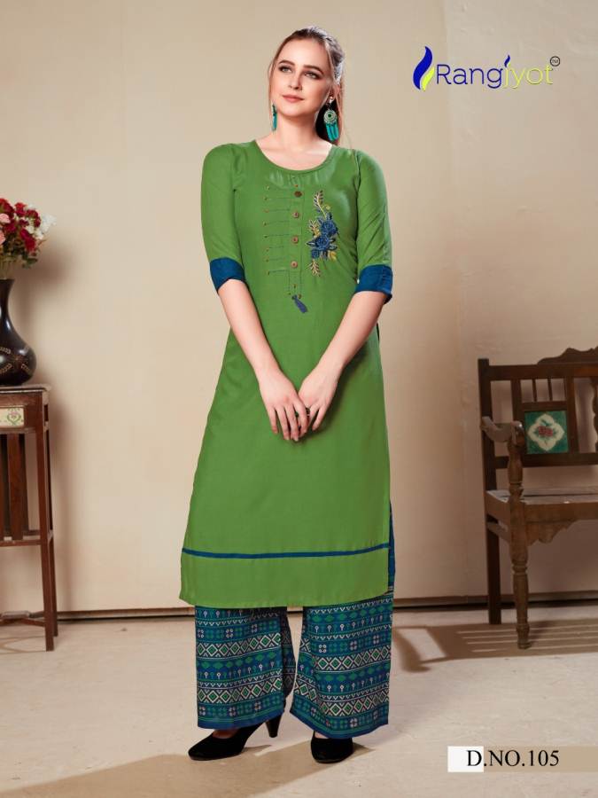 Rangjyot Presents  Morie Vol 1  Stylish Kurti With Bottom