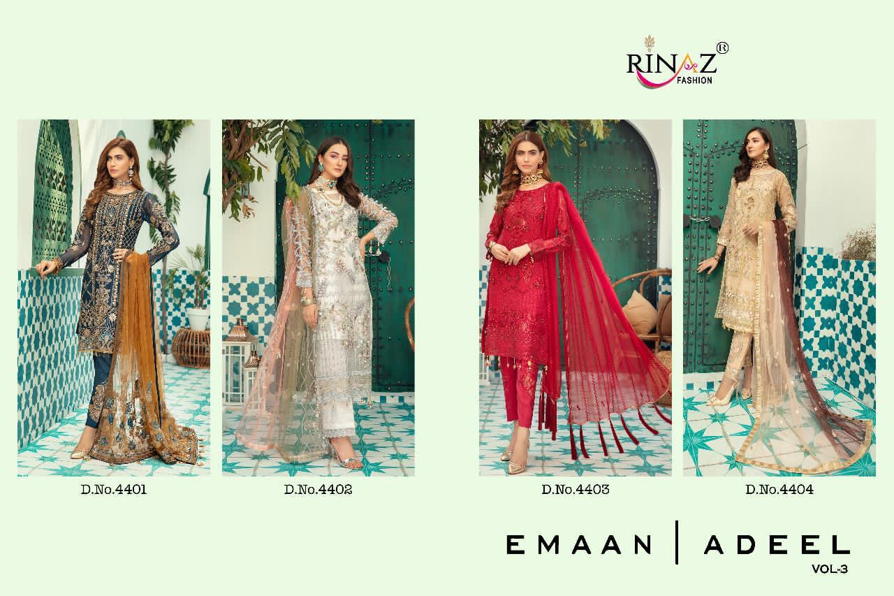 Rinaz Emaan Adeel Vol3  Pakistani Salwar Suits