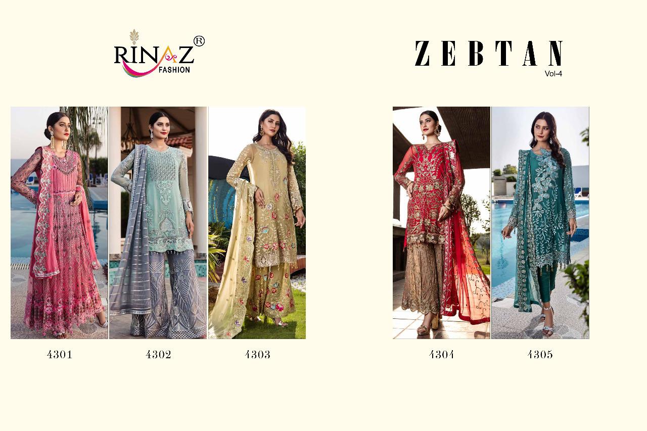 Rinaz  Presents Zebtan Vol 4  Pakistani Suits