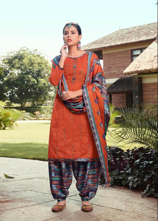 Roli Moli Presents Pakija Pure Pashmina Jacquard Dress Material