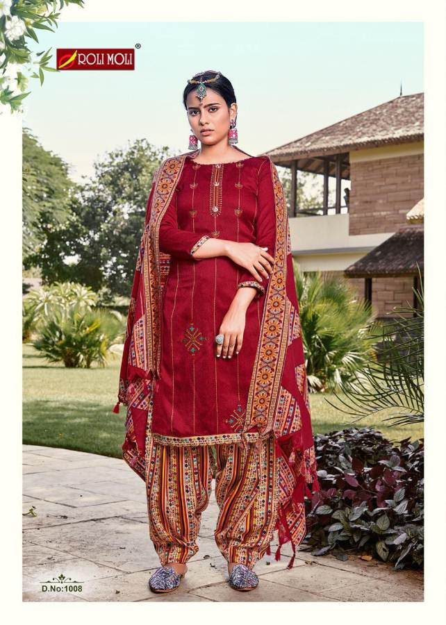 Roli Moli Presents Pakija Pure Pashmina Jacquard Dress Material