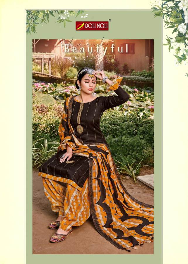 Roli Moli Presents Pakija Pure Pashmina Jacquard Dress Material