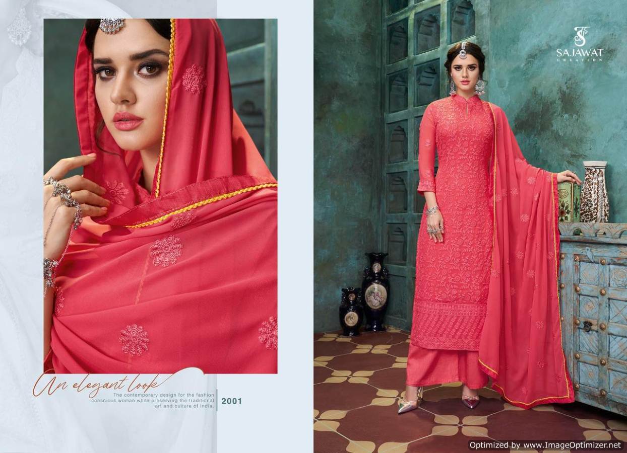 Sajawat Presents Lakhnavi 5 Festive Wear Ready Made Dress Material ...