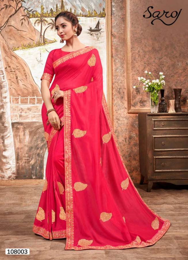 Saroj Presents  Mehandi  Designer Saree Collection