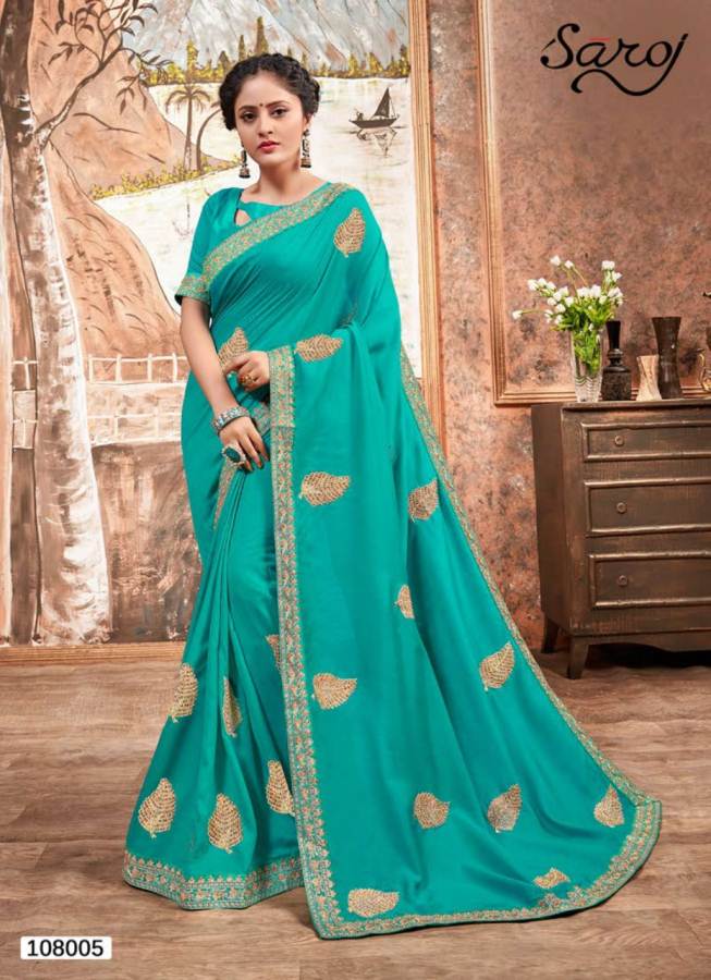 Saroj Presents  Mehandi  Designer Saree Collection