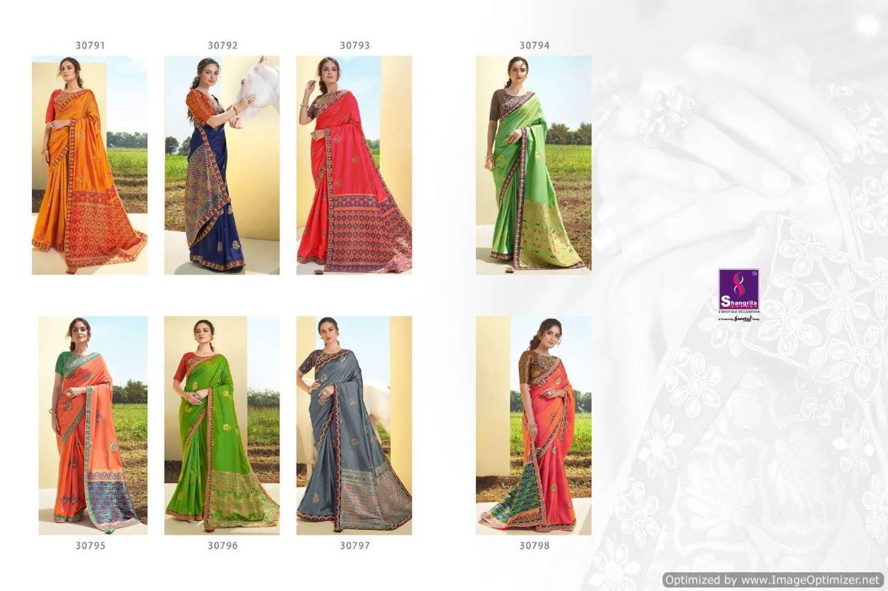 Shangrila  Presents Damyanti  Silk Designer Saree Collection
