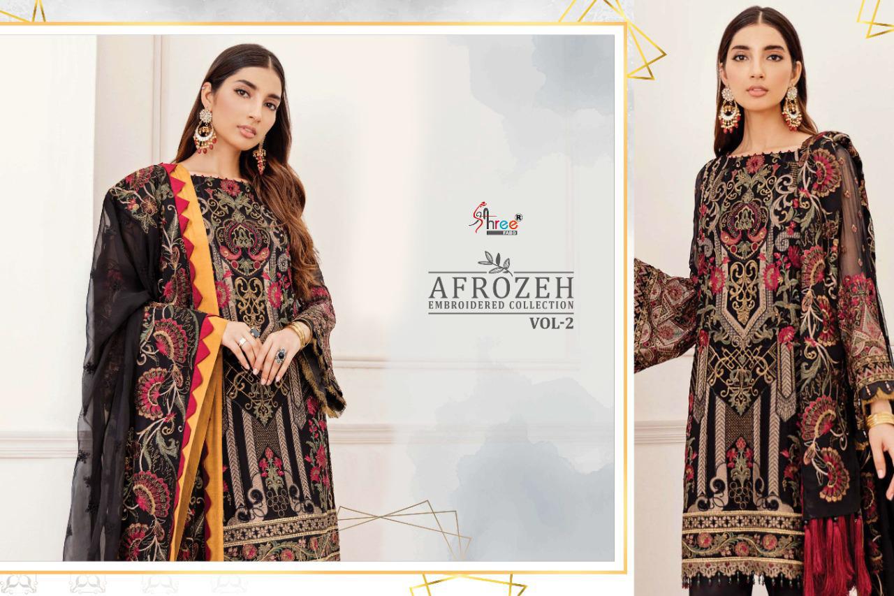 Shree Presents  Afrozeh Embroidered Collection  Vol 2 Pakistani Suits