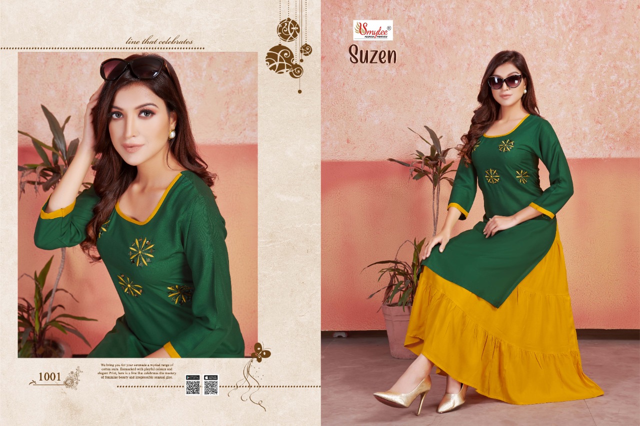 Powder Blue Layered Kurta (Without Cape) – Naaz By Noor