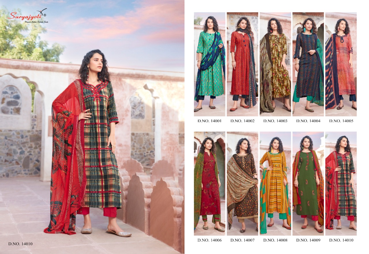 Suryajyoti  Presents Princess Vol 14  Designer Dress Material