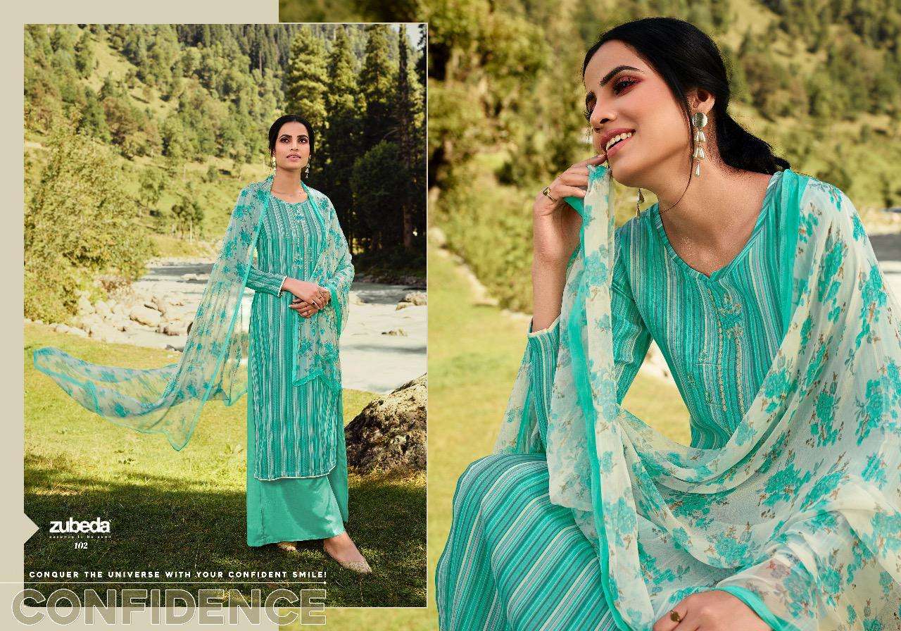 Zubeda  Presents Zeen  Printed Dress Material