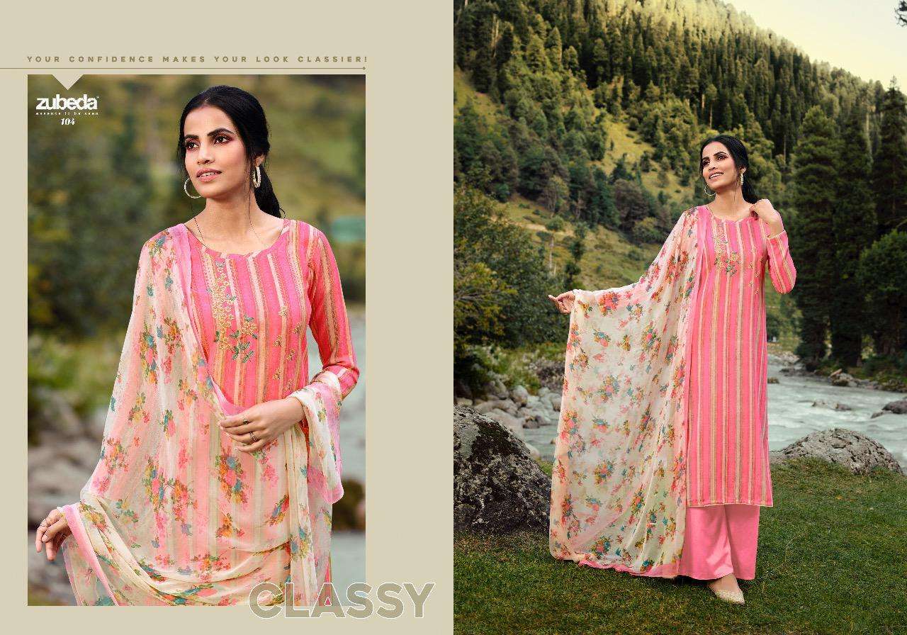 Zubeda  Presents Zeen  Printed Dress Material