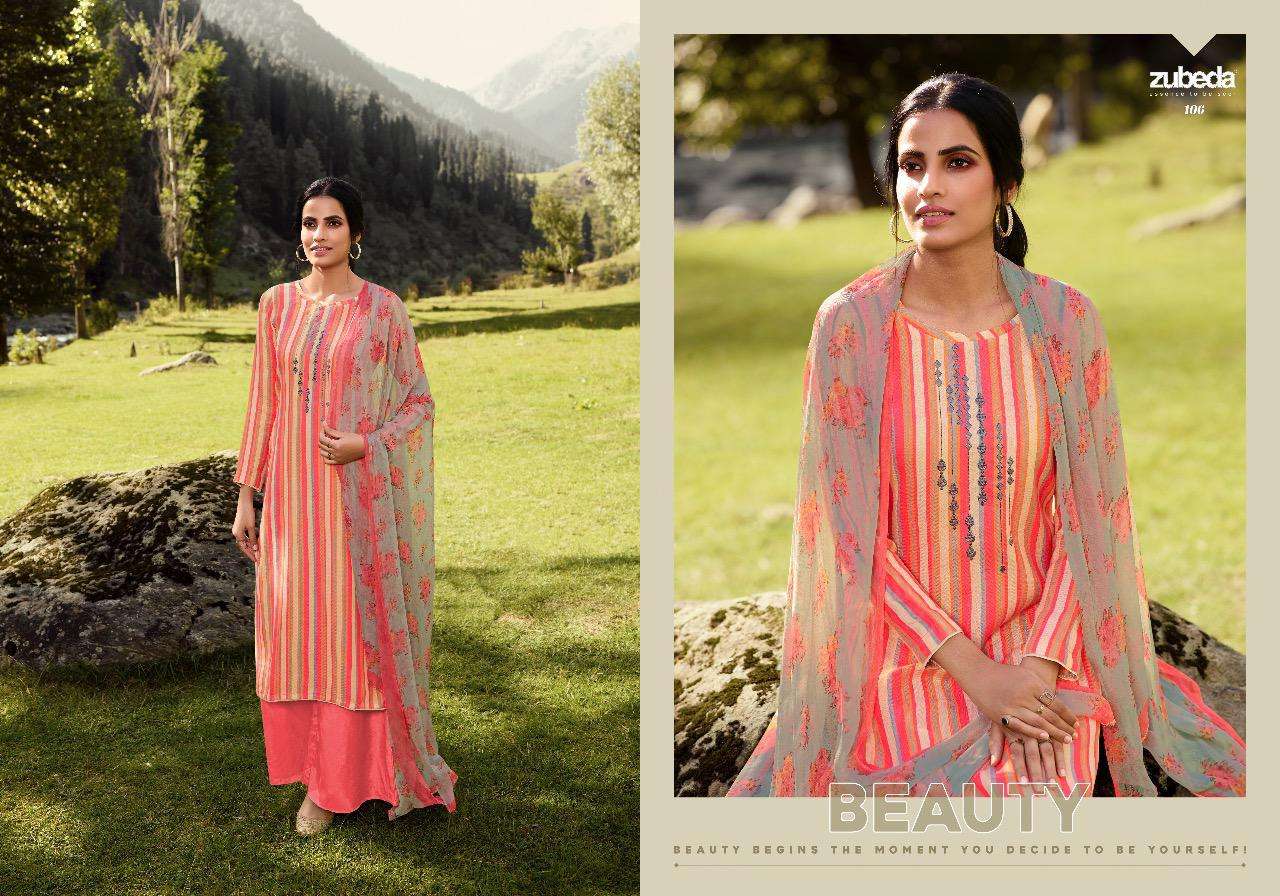 Zubeda  Presents Zeen  Printed Dress Material