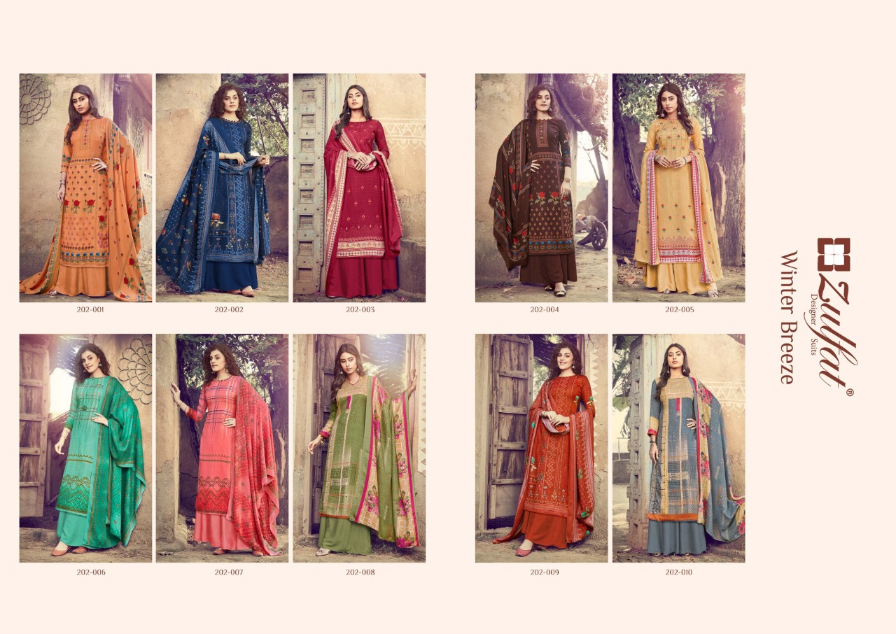 Zulfat Presents Winter Breeze Designer Dress Material