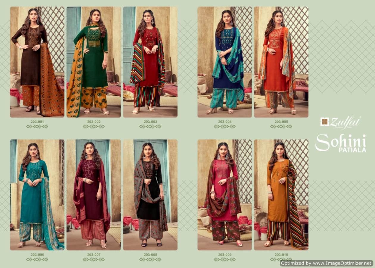 Zulfat  Presents  Sohini Patiala  Designer Dress Material