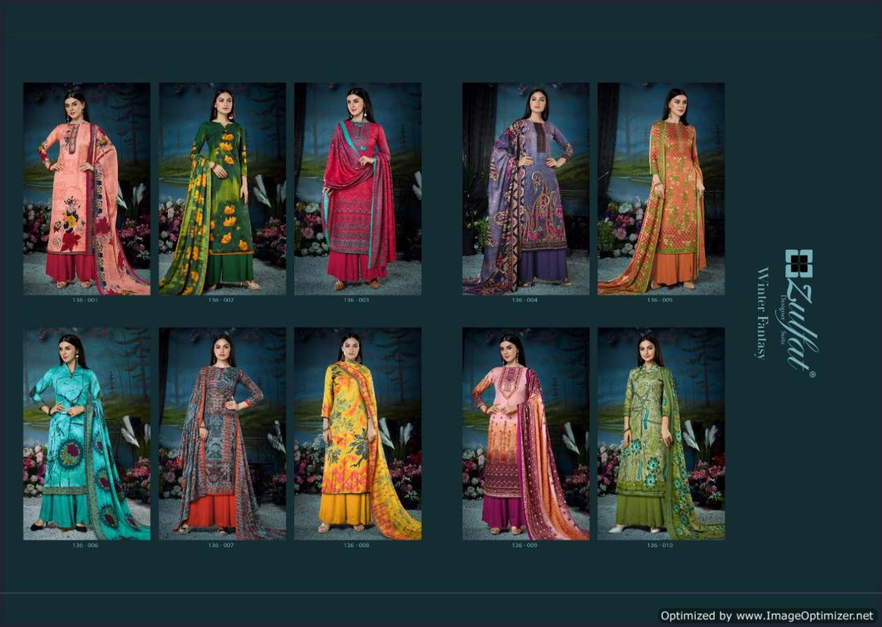 Zulfat Presents Winter Fantasy  Vol 2 Pashmina  Dress Material
