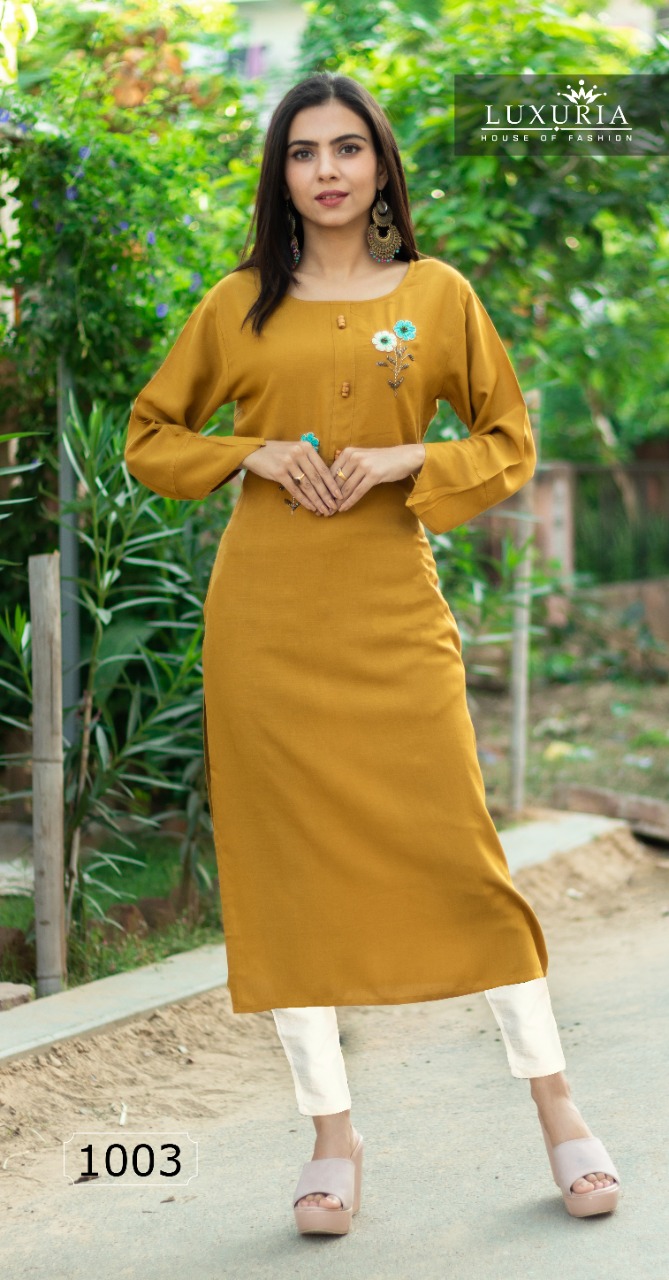Luxuria  Presents Zoiee..2 Kurti With Pant Catalogue