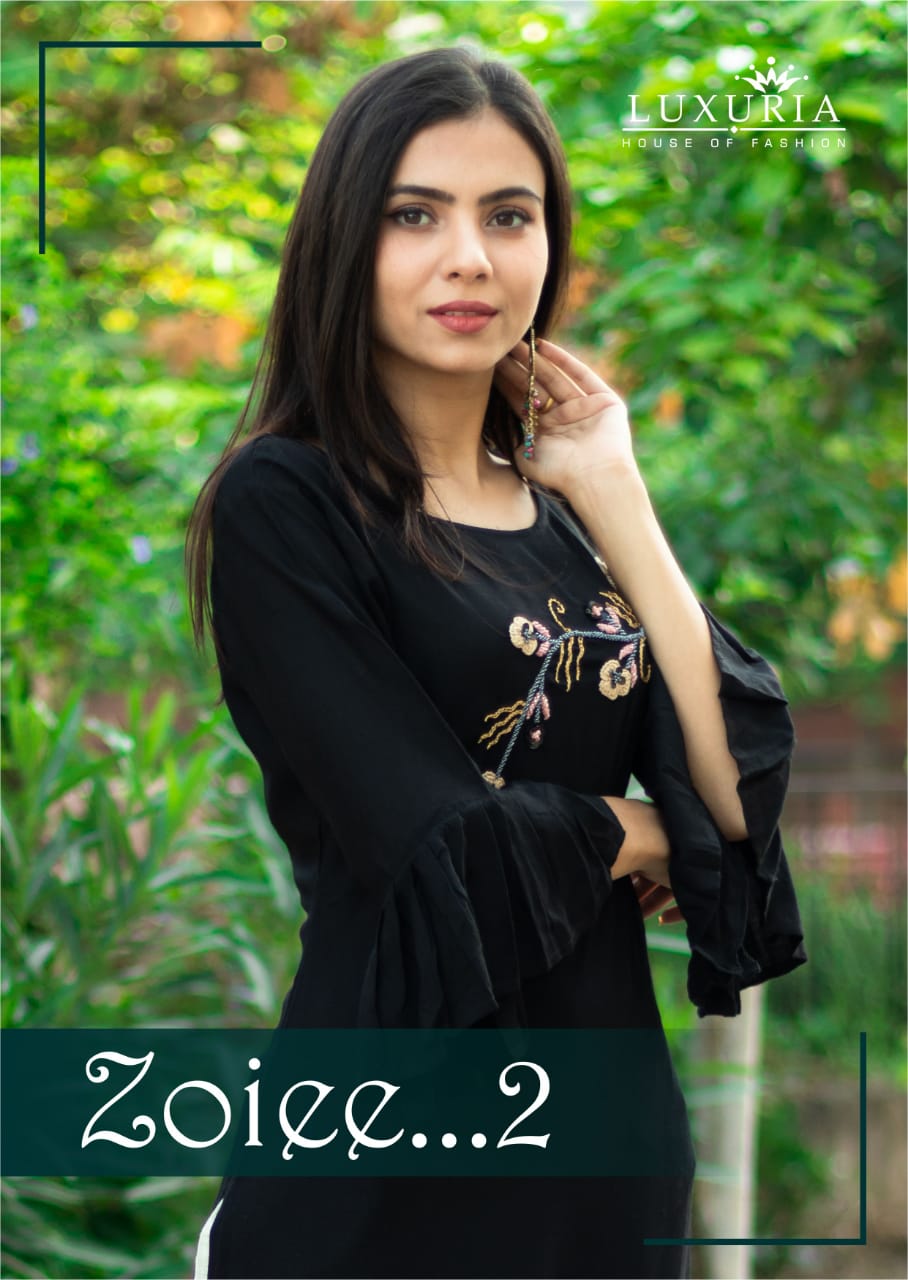 Luxuria  Presents Zoiee..2 Kurti With Pant Catalogue