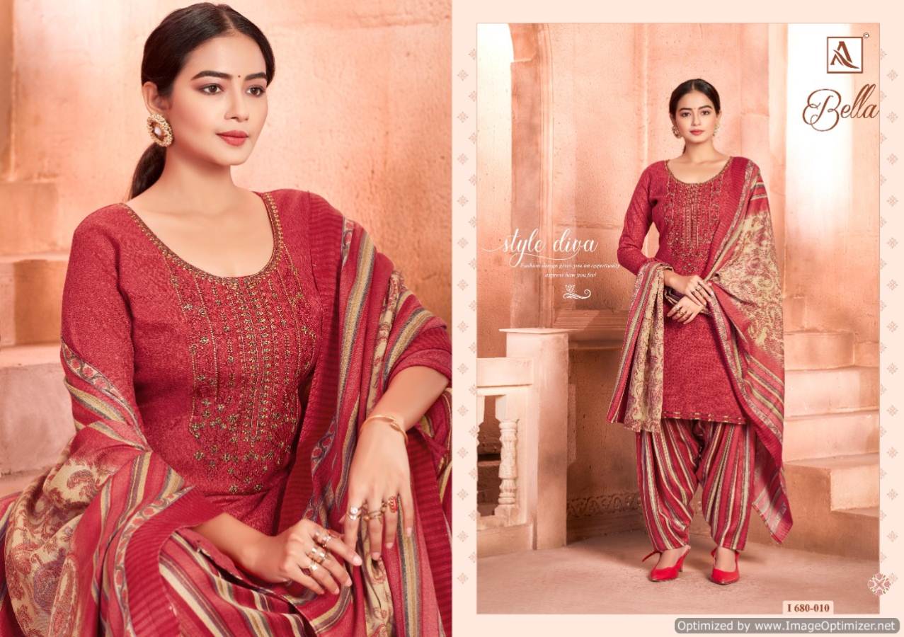 Alok Presents Bella  Designer Dress Material