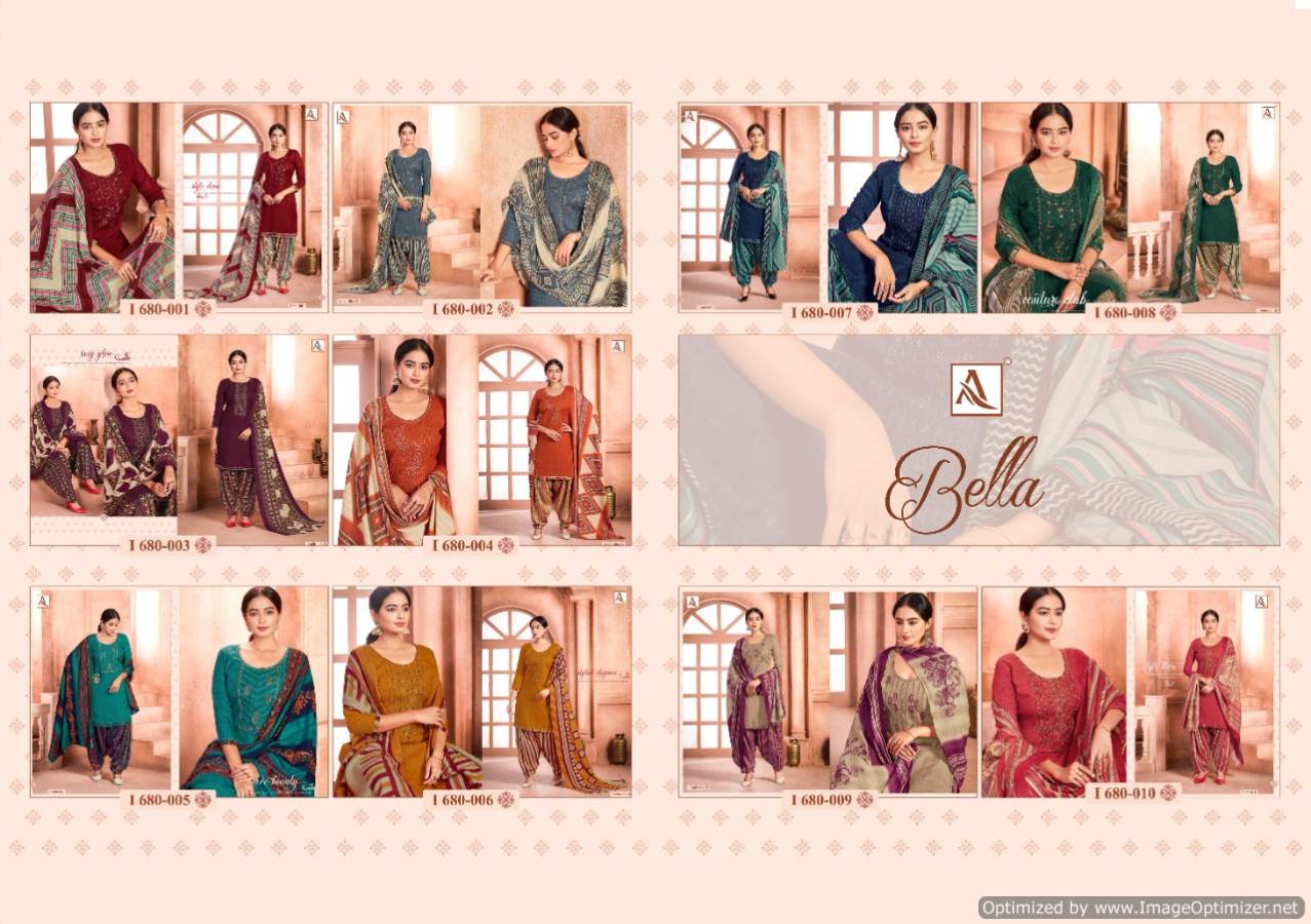 Alok Presents Bella  Designer Dress Material