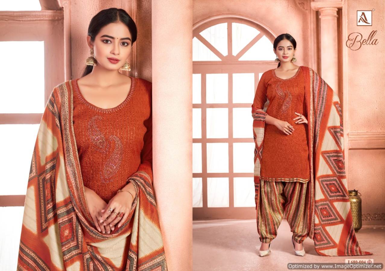 Alok Presents Bella  Designer Dress Material