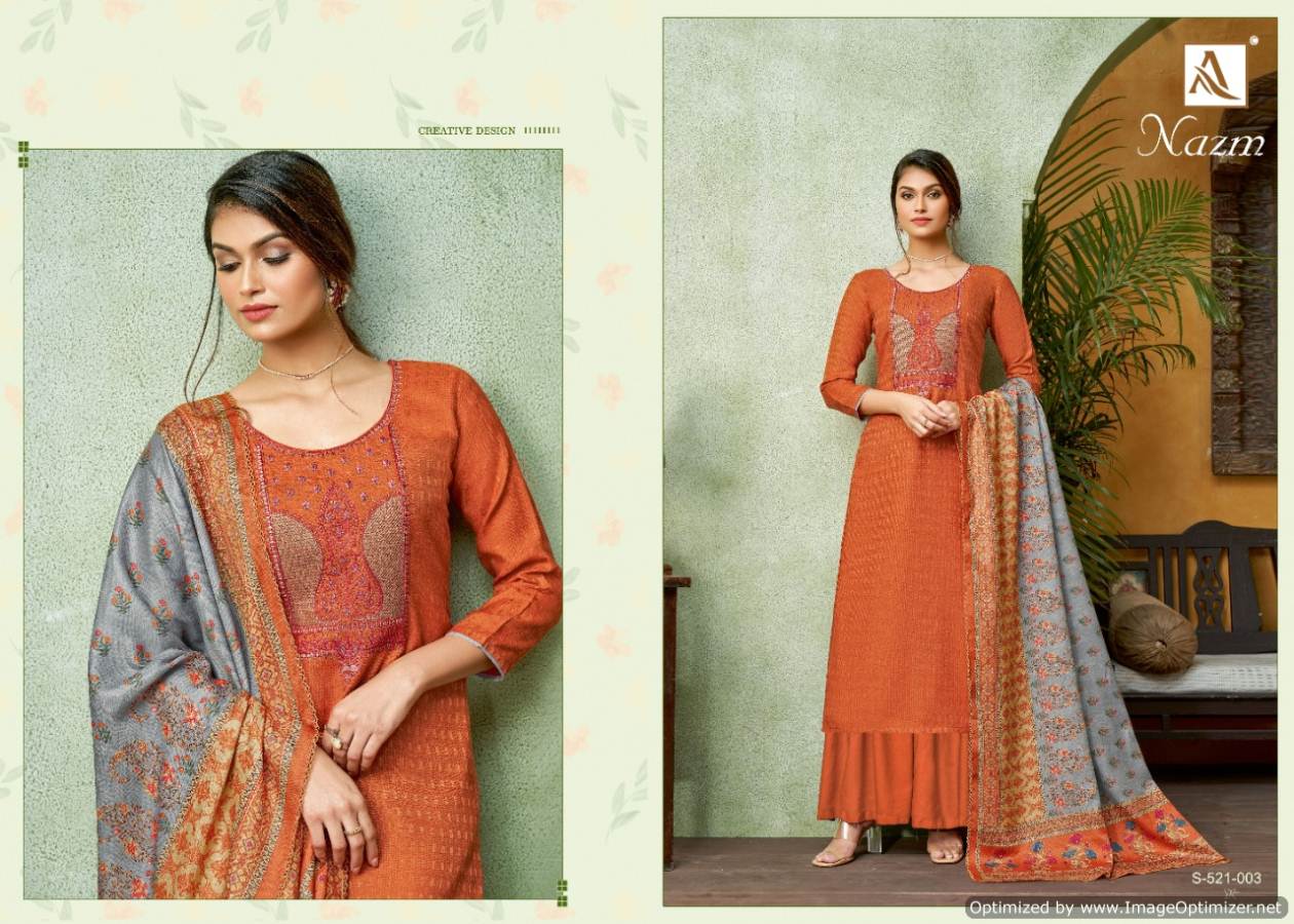Alok  Presents Nazm  Designer Dress Material