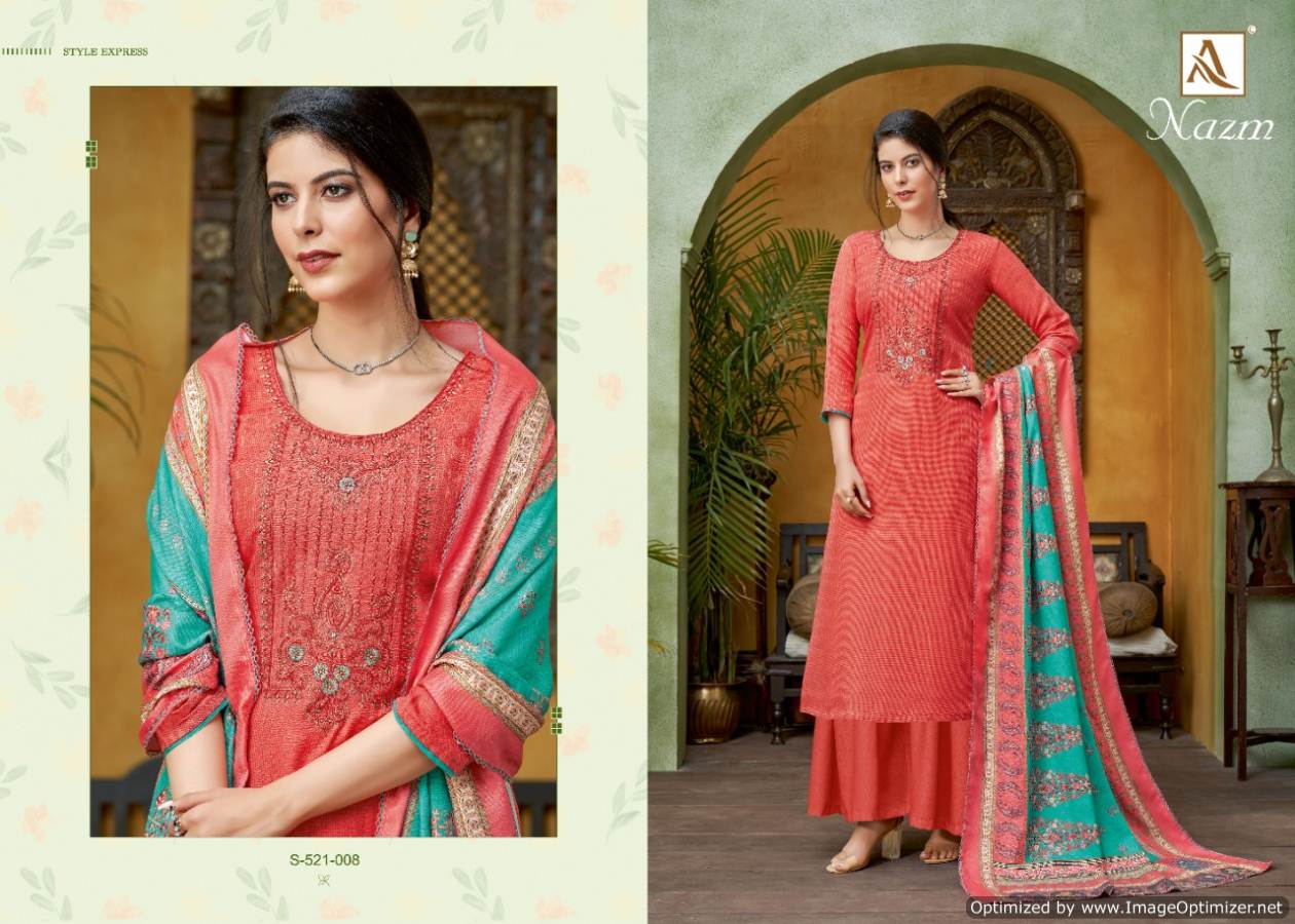 Alok  Presents Nazm  Designer Dress Material