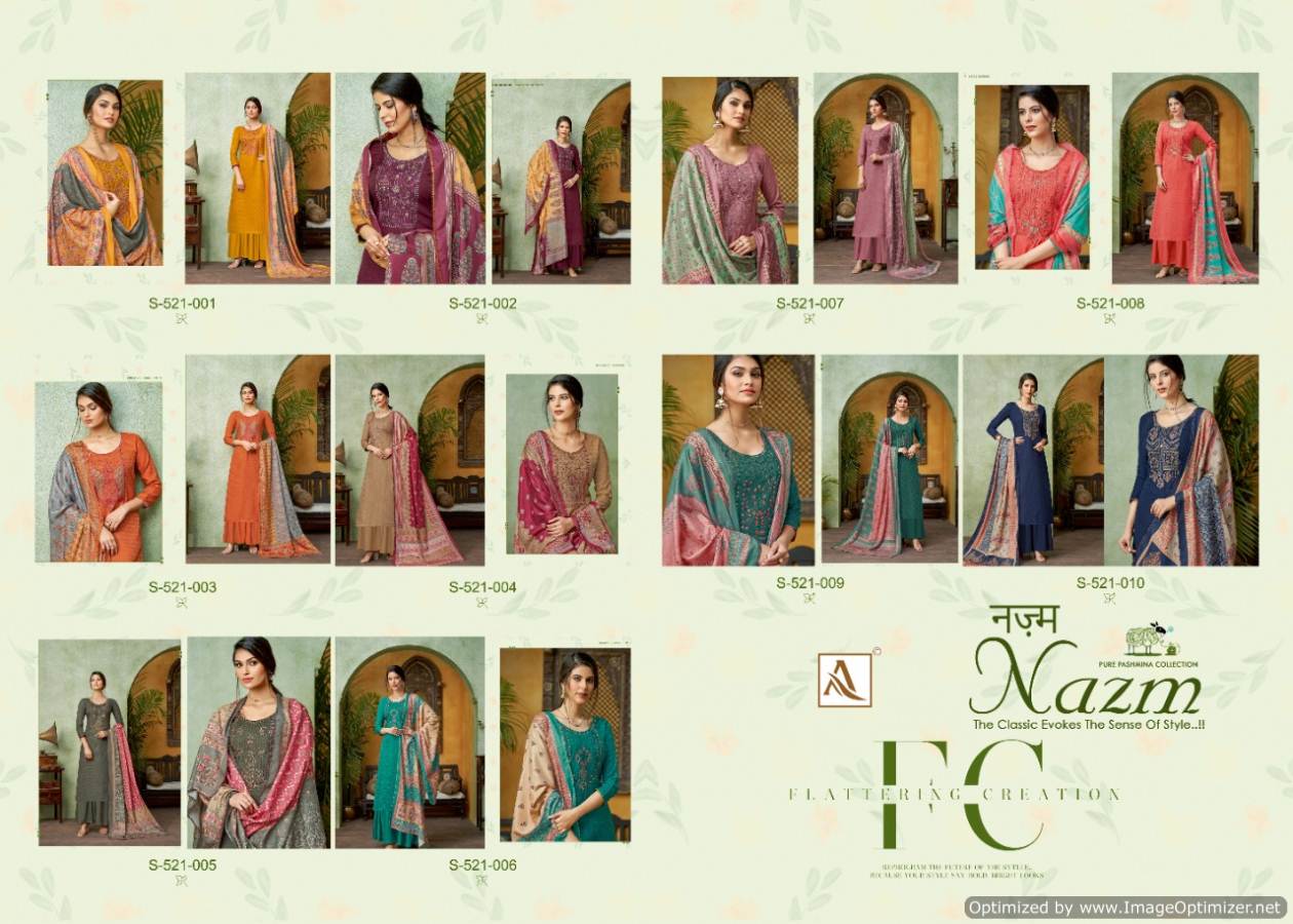 Alok  Presents Nazm  Designer Dress Material