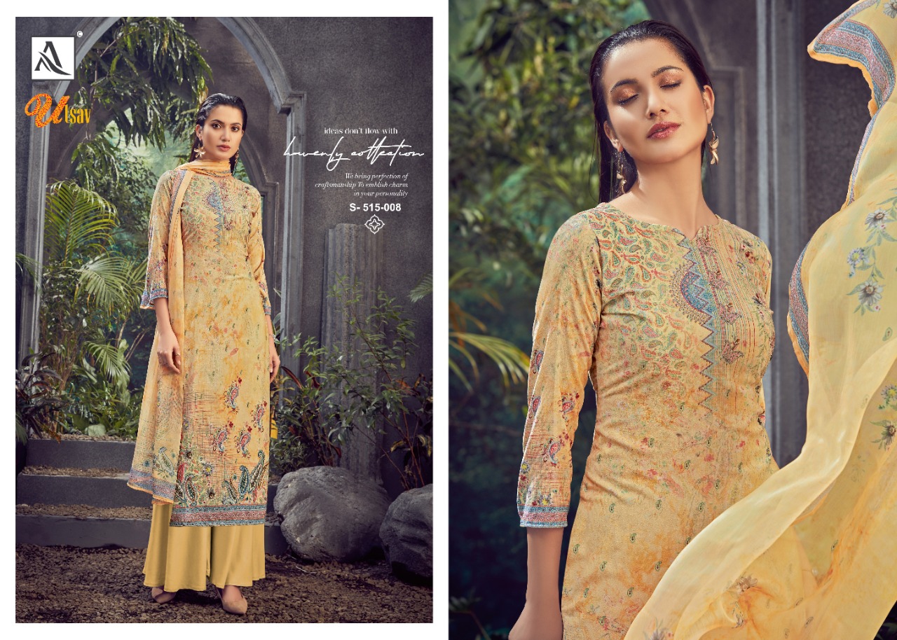Alok Presents Utsav Designer Dress Material       [10 Pcs Set]