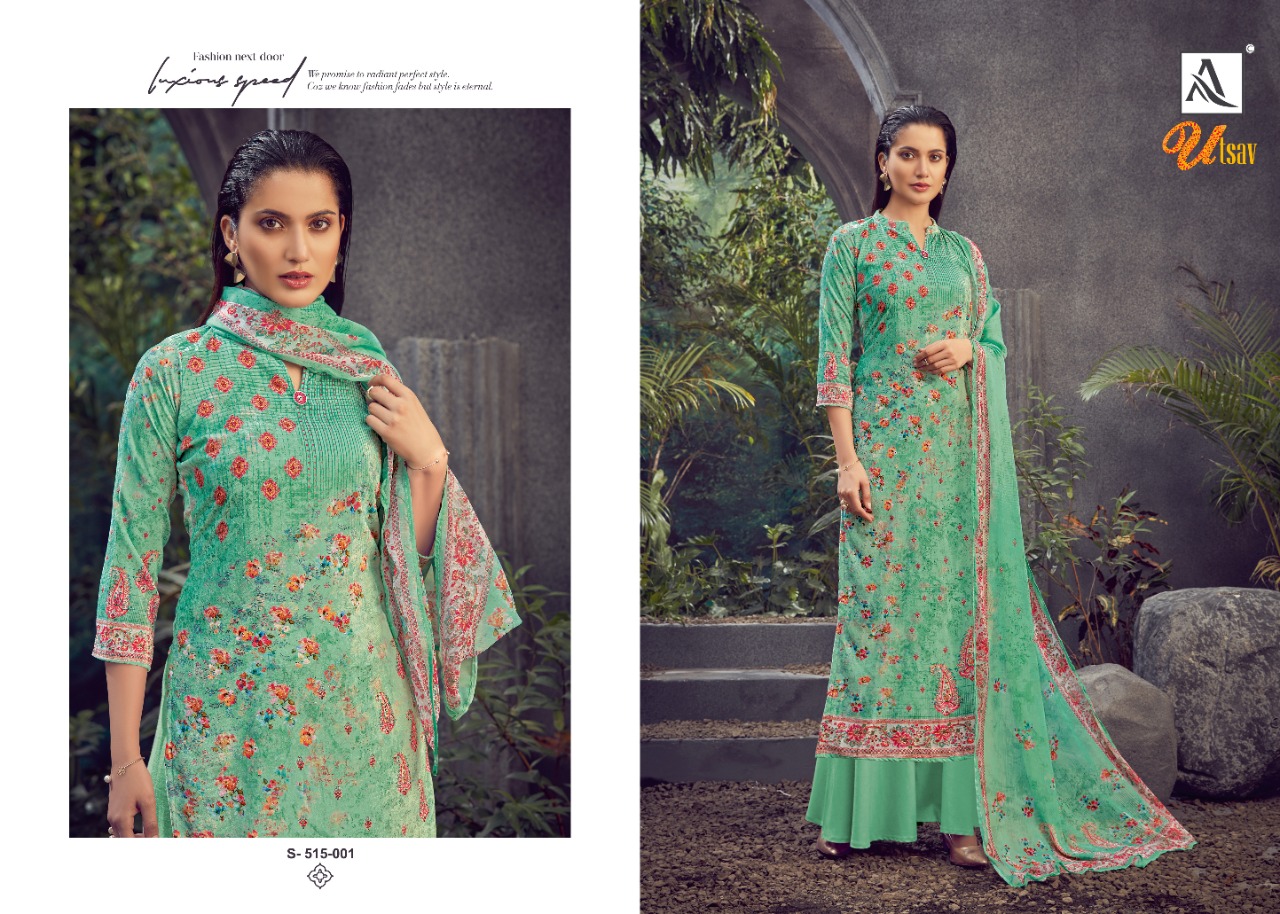 Alok Presents Utsav Designer Dress Material       [10 Pcs Set]