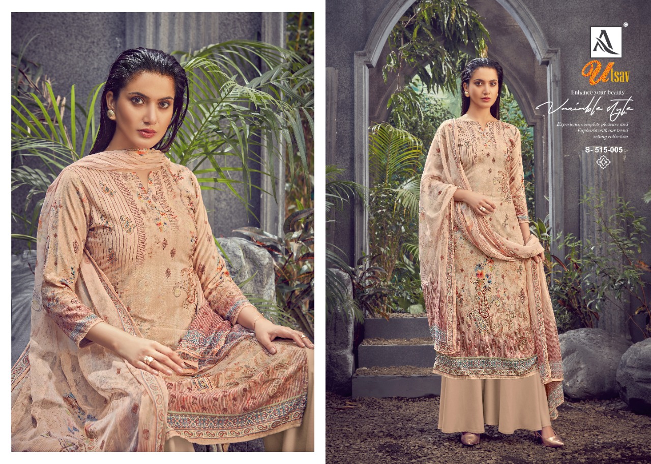 Alok Presents Utsav Designer Dress Material       [10 Pcs Set]